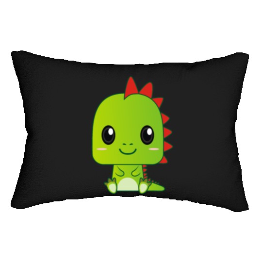 Cute Baby Green Dragon Lumbar Pillows