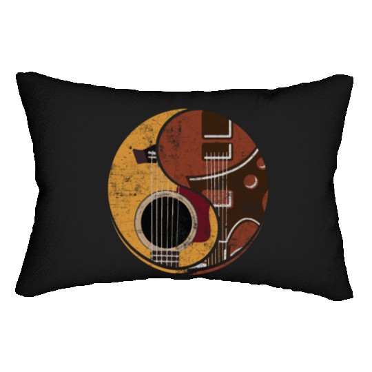 Guitar Ying Yang Music Guitar Player Gift Lumbar Pillows
