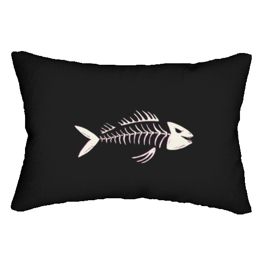 Fish Skeleton Lumbar Pillows