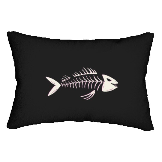 Fish Skeleton Lumbar Pillows