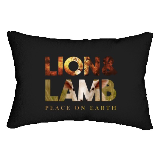 The lion and the lamb Lumbar Pillows