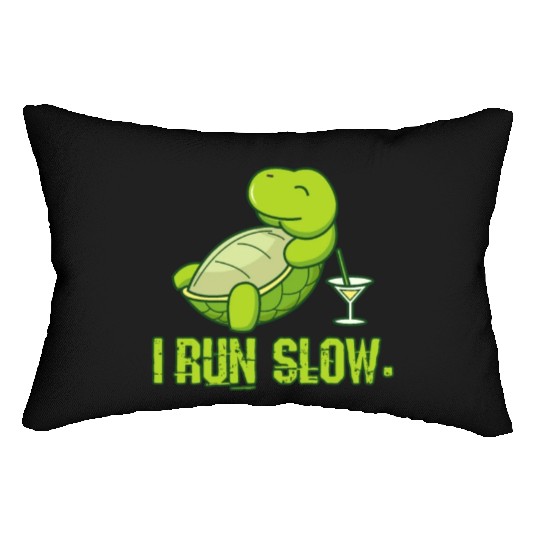 I'm slowly running turtle gift Lumbar Pillows