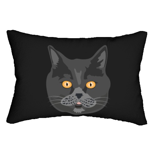 Cat British Shorthair Cat Face - Gift Idea Lumbar Pillows