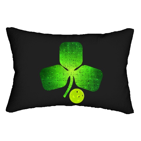 Pickleball St Patricks Day Shamrock Irish Lumbar Pillows