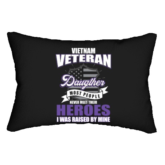 Vietnam Veteran, gift, birthday, heroes Lumbar Pillows