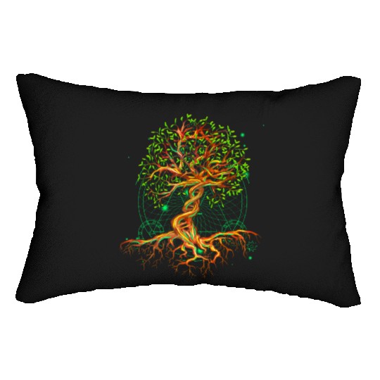DNA Tree of Life Genetics Colorful Biology Science Lumbar Pillows