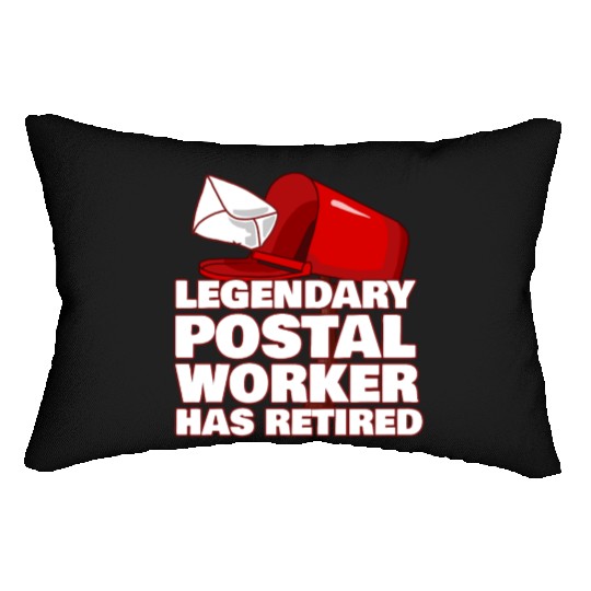 Funny Post Office Retired Postal Worker Gift Idea Lumbar Pillows