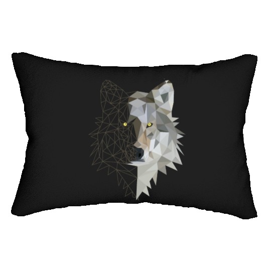 Geometric Wolf Lumbar Pillows