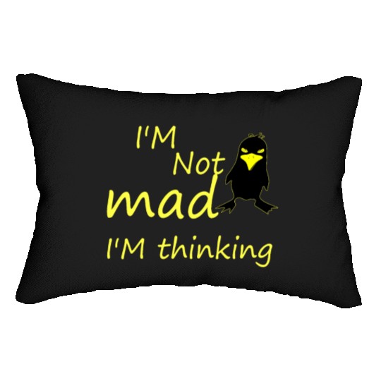 I'm Not Mad I'm Thinking Cute Angry Bird Lumbar Pillows