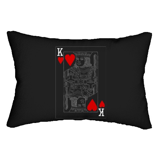 KING OF HEARTS PLAYING CARD Lumbar Pillows