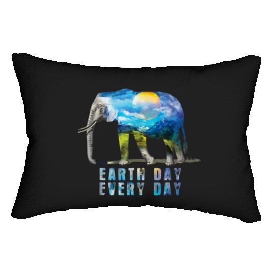 Elephant Earth Day Every Day Lumbar Pillows Earth Day