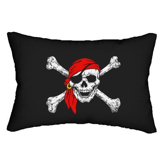 Pirate Skull Crossbones Lumbar Pillows