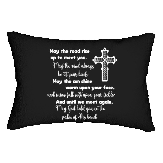 Irish Blessing with Celtic Knot Cross Lumbar Pillows