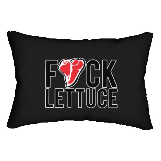 Fuck Lettuce Lumbar Pillows Meat Lover Steak Lumbar Pillows Gift Te