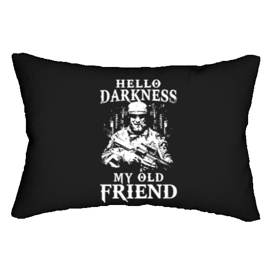 hello darkness my old friend smole patriotic veter Lumbar Pillows
