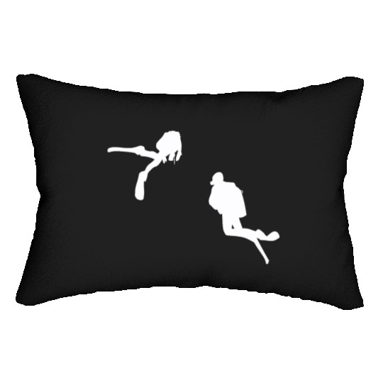 Diver Diving Snorkeling Swimming Goggles Sea Life Lumbar Pillows