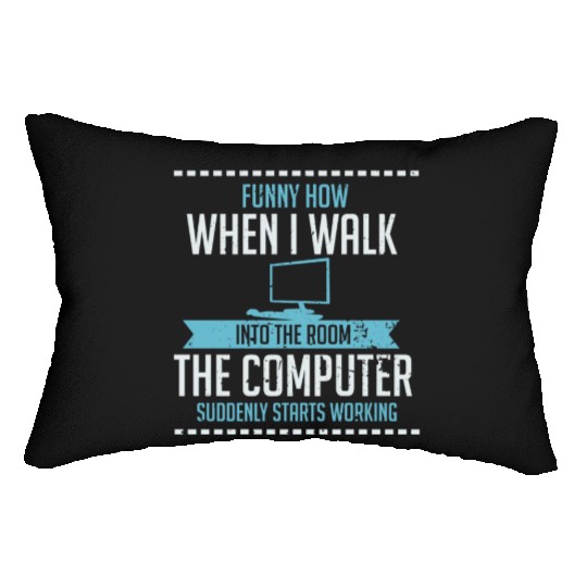 Funny Computer Geek Lumbar Pillows: Tech Support I Software