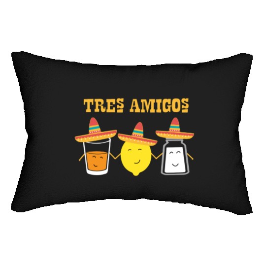 Tequila and friends, salt and lemon makes it Lumbar Pillows