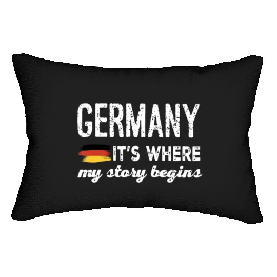 Germany it is where my story begins germany Lumbar Pillows