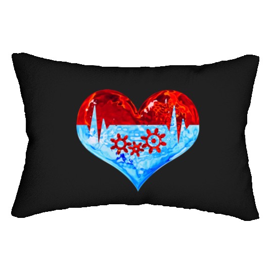 Love Winter Heart Let it Snow Ski Snowboard Climb Lumbar Pillows