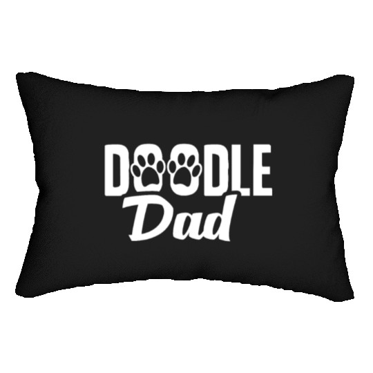 Doodle Dad, Cute Golden Doodle Fathers Day Paws, Lumbar Pillows