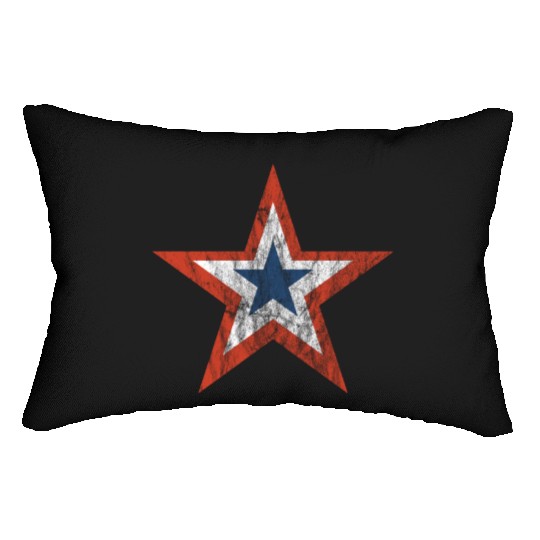 4th july Stars and Stripes Star vintage Lumbar Pillows