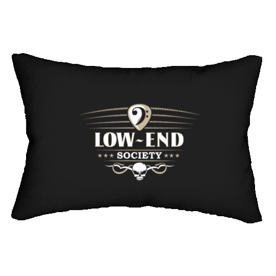 Original Low End Society for Bass Player Lumbar Pillows