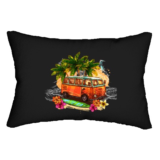 beach car Lumbar Pillows