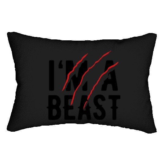 I’m a beast Lumbar Pillows