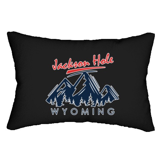 Jackson Hole Wyoming Lumbar Pillows Vintage City Retro Tshi