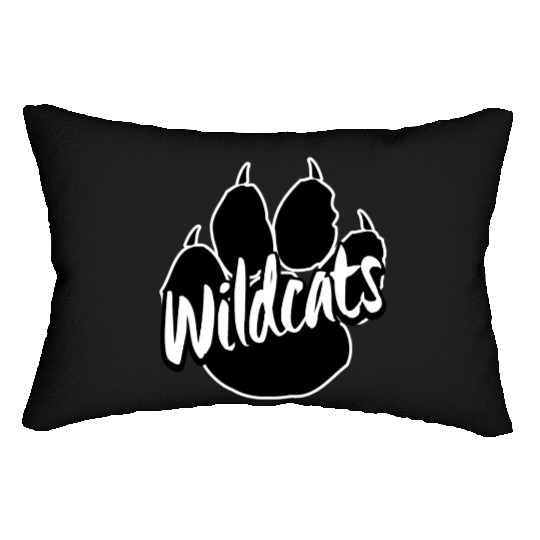 Wildcats Paw Print Back To School Spirit Mascot Lumbar Pillows