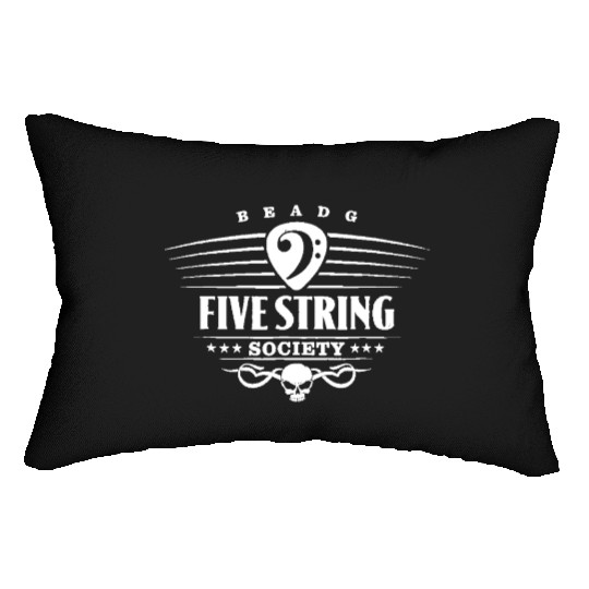 Mens Five String Society Lumbar Pillows for 5 String Bass