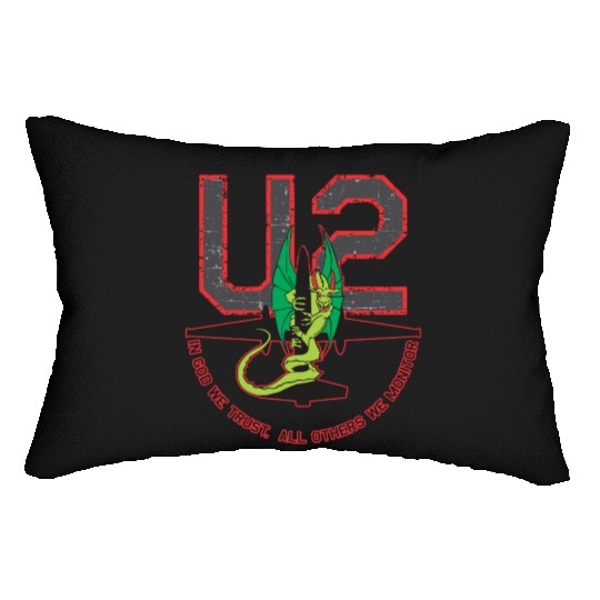 U-2 In God We Trust, All Others We Monitor Lumbar Pillows