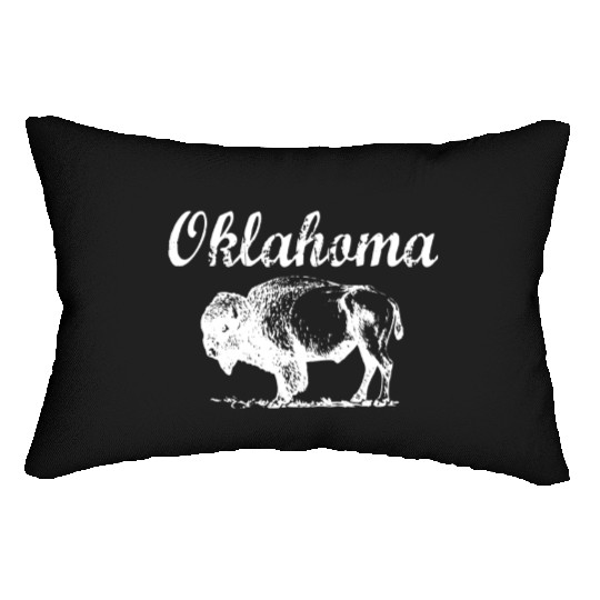 Oklahoma Buffalo Tribal Native American Country Ok Lumbar Pillows