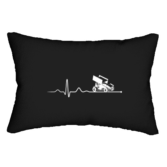 SPRINT CAR RACING Sprint Car Racing Heartbeat Lumbar Pillows