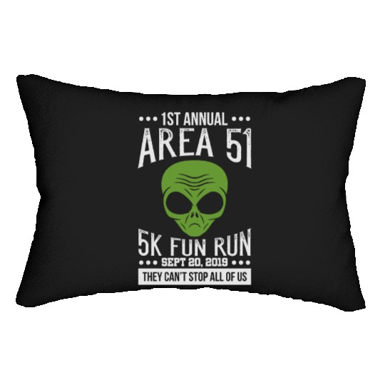 Area 51 Alien Fun run Lumbar Pillows