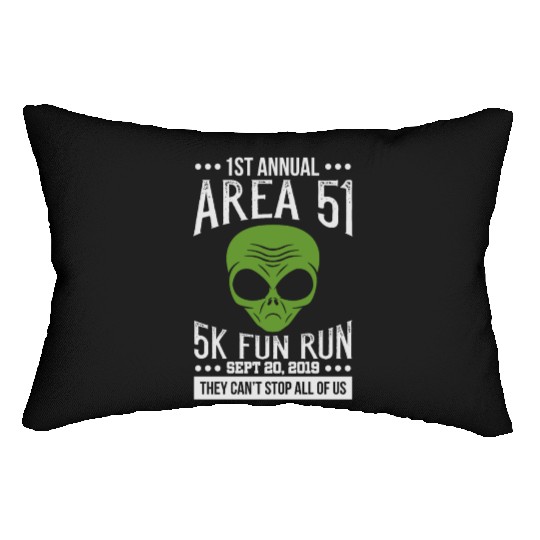 Area 51 Alien Fun run Lumbar Pillows