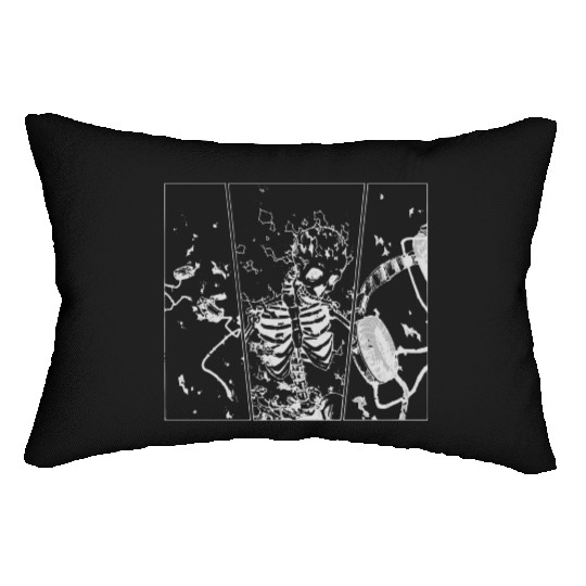 Heavy Metal Skelly (White) Lumbar Pillows