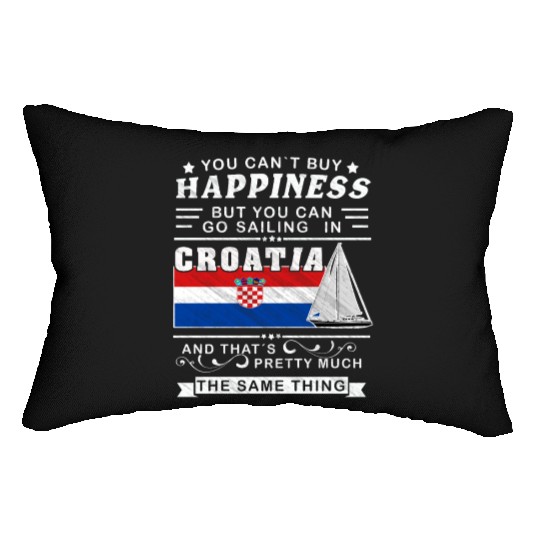 Croatia sailing, sailing ship Mediterranean gift Lumbar Pillows