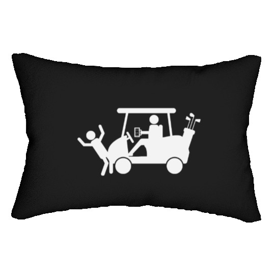 Golf Cart Beer Drunk Golfer Funny Design Gift Idea Lumbar Pillows
