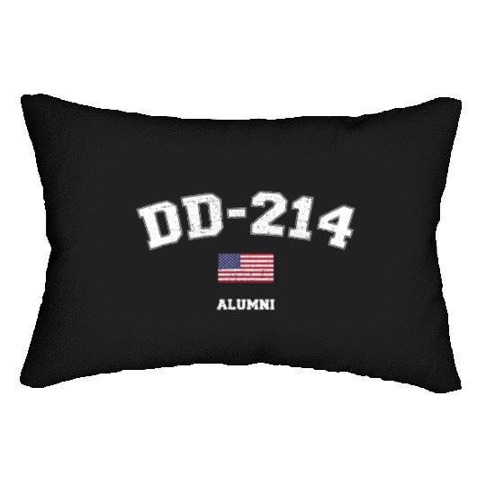 Dd 214 Us Armed Forces Alumni Usa Flag Vintage Lumbar Pillows