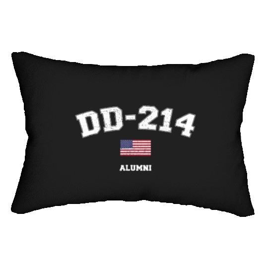 Dd 214 Us Armed Forces Alumni Usa Flag Vintage Lumbar Pillows