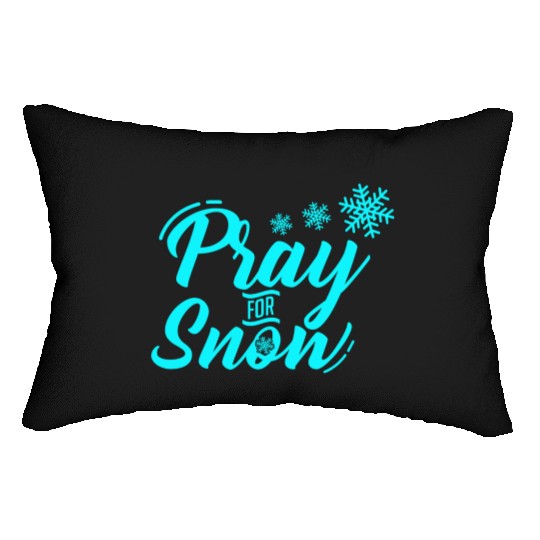 Pray for Snow Snow White Christmas Praying Lumbar Pillows