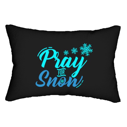 Pray for Snow Snow White Christmas Praying Lumbar Pillows