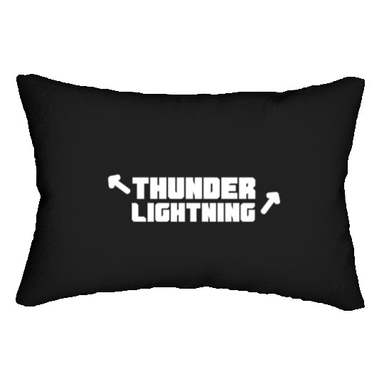 Thunder and Lightning Muscle and Workout design Lumbar Pillows