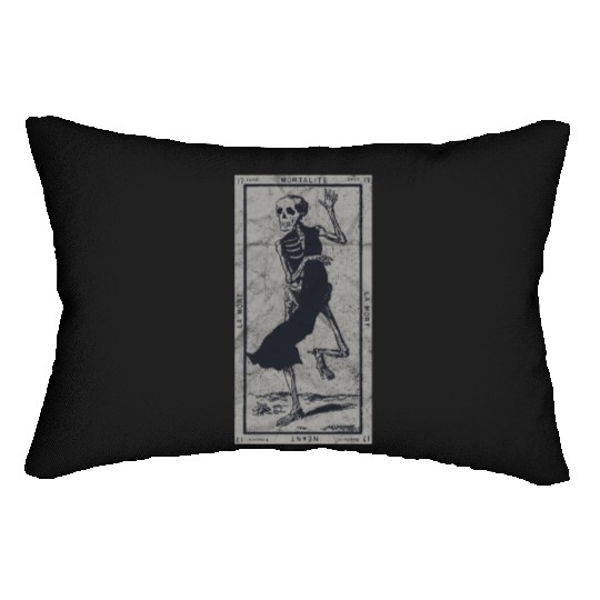 Occult The Death Tarot Card La Mort XIII Vintage Lumbar Pillows