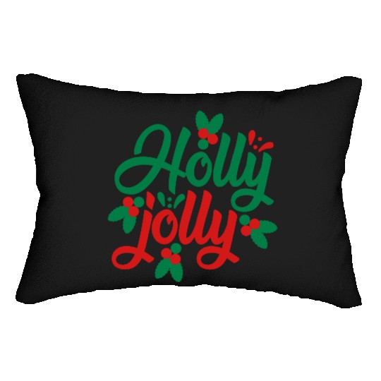 Holly jolly, A great Christmas party gift Lumbar Pillows
