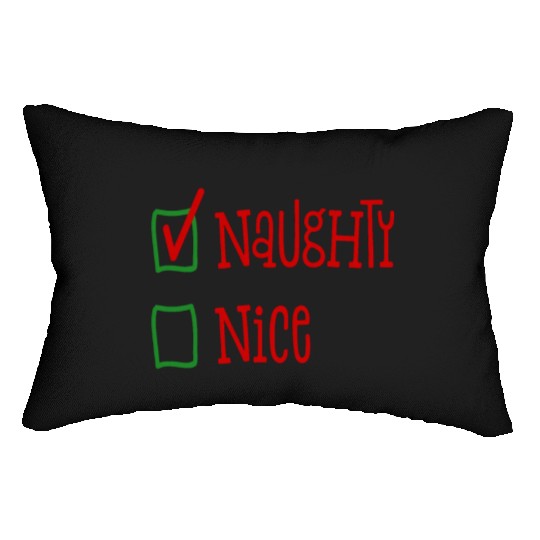 NaughtyNice Christmas Gift Idea Lumbar Pillows