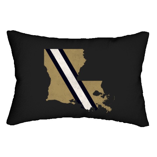 new orleans louisiana helmet stripe Lumbar Pillows