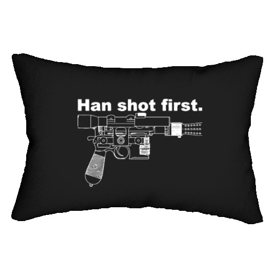 Han shot first Lumbar Pillows